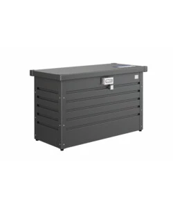 BAULE POSTALE PER PACCHI IMPERMEABILE BIOHORT "PAKET-BOX 100" IN ACCIAIO ZINCATO GRIGIO SCURO METALLIZZATO 195 LT 101X46X61 CM - COD. 65910
